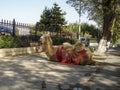 Camel in The sacred way is one of the most ancient roads to Ming Tombs in Beijing China. Royalty Free Stock Photo