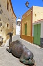 Camel sculpture along the streets of Aguimes Royalty Free Stock Photo