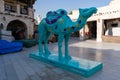 A camel sculpture for promoting FIFA World Cup 2022 in Souq Wakif Doha, Qatar.