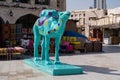 A camel sculpture for promoting FIFA World Cup 2022 in Souq Wakif Doha, Qatar.