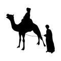 Camel silhouette black Royalty Free Stock Photo