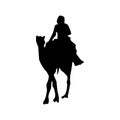 Camel silhouette black Royalty Free Stock Photo