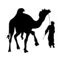 Camel silhouette black Royalty Free Stock Photo