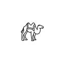 Camel simple logo icon designs vector illustration