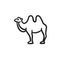 Camel sketch icon.