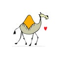 Camel, sketch for your design