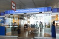 Camel Smoking lounge with passengers inside in Munich International Airport