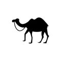 Camel Solid Design Style Icon. Simple Arabic Desert Animal. Royalty Free Stock Photo