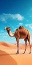 Realistic Camel In Desert - Mobile Phone Lock Screen Background