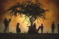 Camel vendors from the city of Pushkar,Pushkar Mela Royalty Free Stock Photo