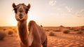 Golden Hour Camel In The Desert A Relatable Personality With Distinctive Noses Royalty Free Stock Photo