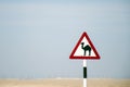 Camel warning sign desert highway in dhofar salalah Oman Middle East 2