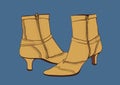 Camel Zipped Boots