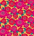 camellia flowers seamless pattern