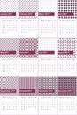 Camelot and eggplant colored geometric patterns calendar 2016