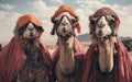 Camels in Costumes. Generative AI