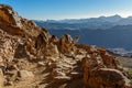 Camels on mountain trail on Moses mountain, Sinai Egypt Royalty Free Stock Photo