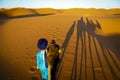 Camels. Sahara Desert. Merzouga Morocco Royalty Free Stock Photo