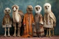 Camels Wearing Costume Glasses Image. Generative AI