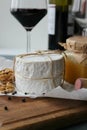 Camembert cheese close-up.