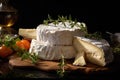 Camembert cheese with rosemary
