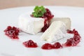 Camembert with cranberry jam Royalty Free Stock Photo