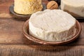 Camembert, moist, soft, creamy, surface-ripened cow's milk chees