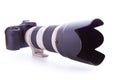 Camera with 70-200mm, f2.8 zoom lens Royalty Free Stock Photo