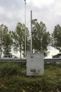 Camera along motorway A20 at Moordrecht used for counting cars for RijkswaterStaat Royalty Free Stock Photo