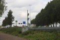 Camera along motorway A20 at Moordrecht used for counting cars for RijkswaterStaat Royalty Free Stock Photo