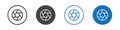 Camera aperature icon flat editable icon mark set Royalty Free Stock Photo