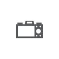 Camera back with viewfinder screen vector icon symbol isolated on white background Royalty Free Stock Photo