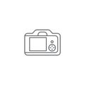 Camera back with viewfinder screen vector icon symbol isolated on white background Royalty Free Stock Photo