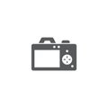 Camera back with viewfinder screen vector icon symbol isolated on white background Royalty Free Stock Photo