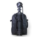 Camera backpack and tripod Royalty Free Stock Photo