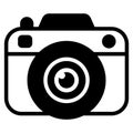 camera black filled outline icon, Merry Christmas and Happy New Year icons for web and mobile design