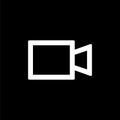 Camera camcoder icon for simple flat style ui design