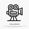 Camera, Capture, Film, Movie, Professional Line Icon Vector Royalty Free Stock Photo