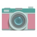 Camera capture icon cartoon vector. Digital photo