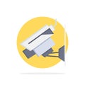Camera, Cctv, Security, Surveillance Abstract Circle Background Flat color Icon