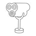 Camera cctv vector icon.Outline vector icon isolated illustration on white background camera cctv. Royalty Free Stock Photo