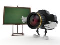 Camera character with blank blackboard