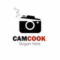 camera cook logo design concept Royalty Free Stock Photo