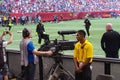 The camera crew filming Hope Solo