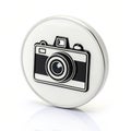 Camera 3D icon isolated on white background Royalty Free Stock Photo