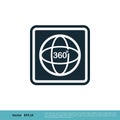 Camera 360 Degree Icon Vector Logo Template Illustration Design. Vector EPS 10 Royalty Free Stock Photo