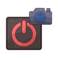 Camera Power Button Royalty Free Stock Photo