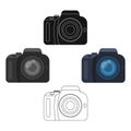 Camera detective. Camera, for shooting the scene, and to commit murder.Detective single icon in cartoon style vector Royalty Free Stock Photo