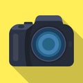Camera detective. Camera, for shooting the scene, and to commit murder.Detective single icon in flat style vector symbol Royalty Free Stock Photo