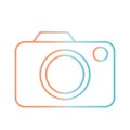 Camera device gradient style icon vector design